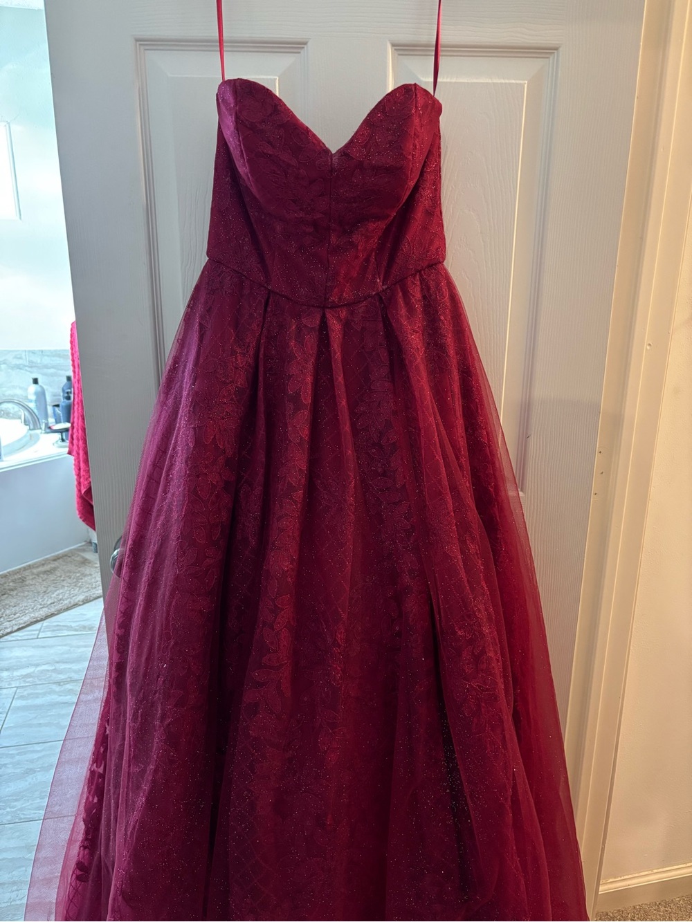 Maroon prom dress